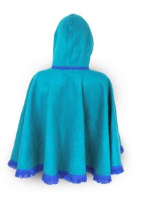 Alternative view of Staalblauwe blend cape