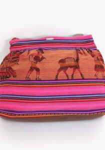 Tahuantinsuyo-design handtas pink