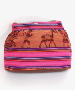 Tahuantinsuyo-design handtas pink