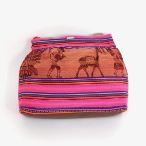 Tahuantinsuyo-design handtas pink