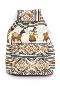 Tahuantinsuyo-design rugzak wit