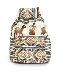 Tahuantinsuyo-design rugzak wit