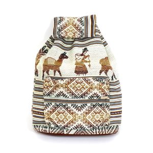 Tahuantinsuyo-design rugzak wit