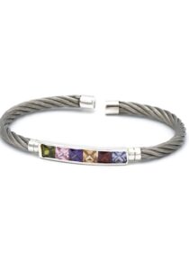 Tupac zilveren armband met kristallen