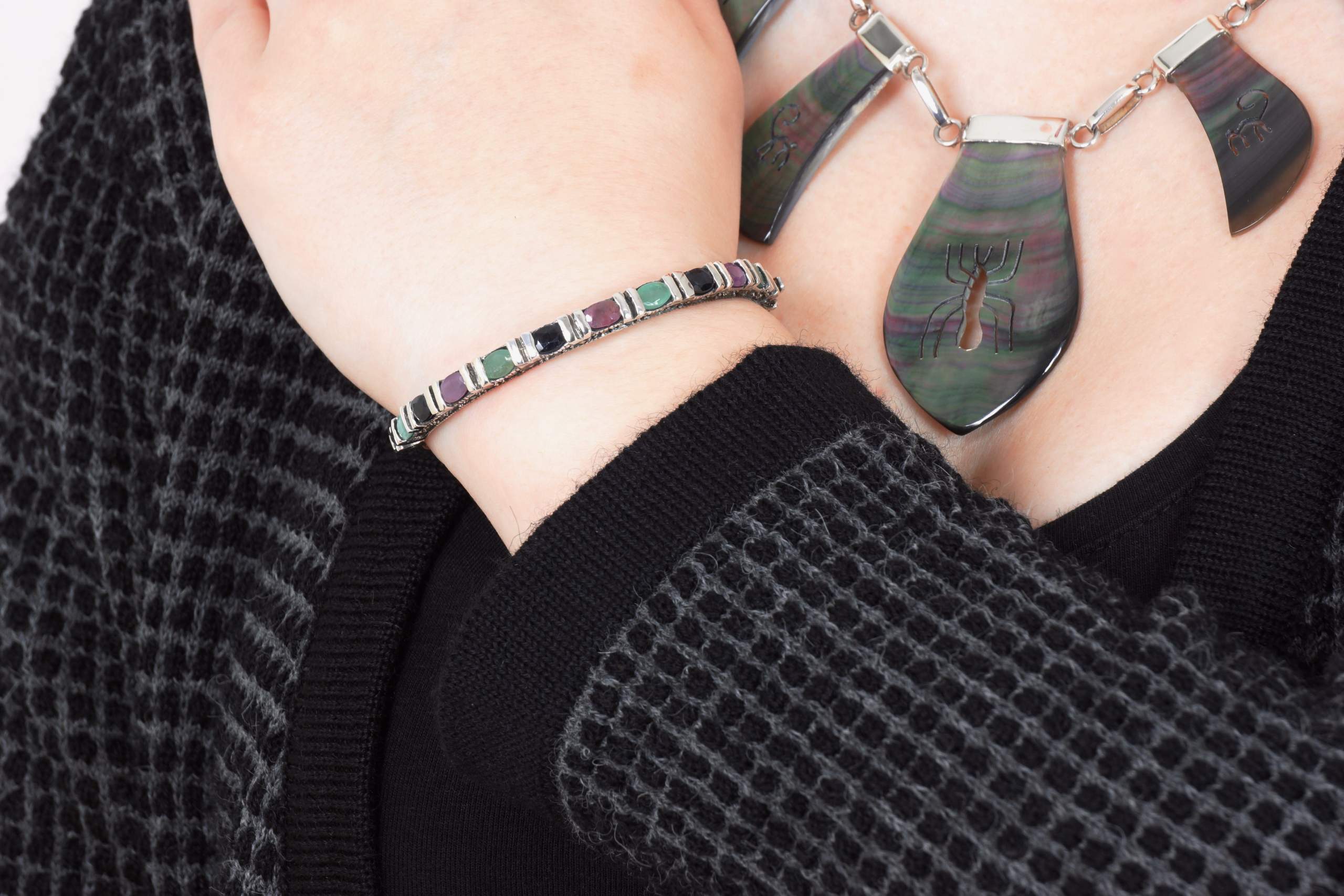 Valorniyoj rumista zilveren armband - Afbeelding 2