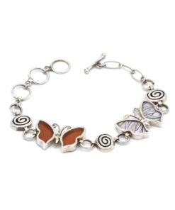 Vlinder duo zilveren armband (op bestelling 2-3 weken)