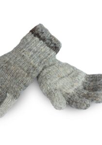 Warme wollen handschoenen grijs