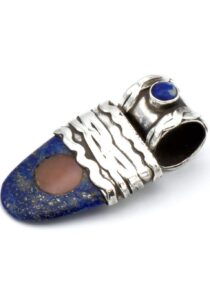 Zilveren hanger met Lapiz Lazuli en Agaat