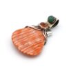 Zilveren hanger met zuivere oranje Spondylus