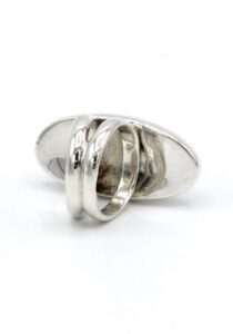 Alternative view of Zilveren ring met grijze Agaat