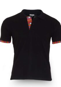 Zwart Inca-katoenen polo