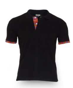 Zwart Inca-katoenen polo