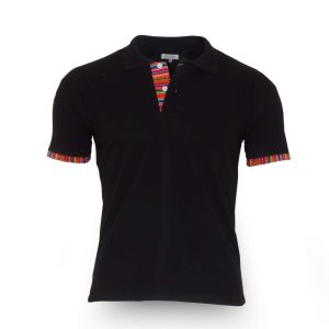 Zwart Inca-katoenen polo