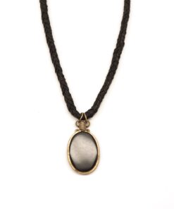 Zwart leer en onyx