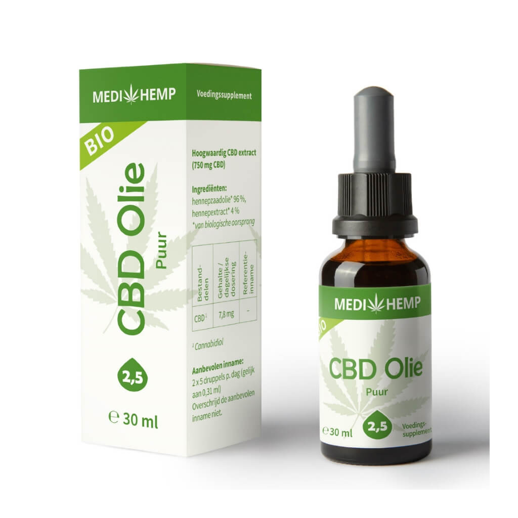 cbd olie puur 25 30ml medihemp