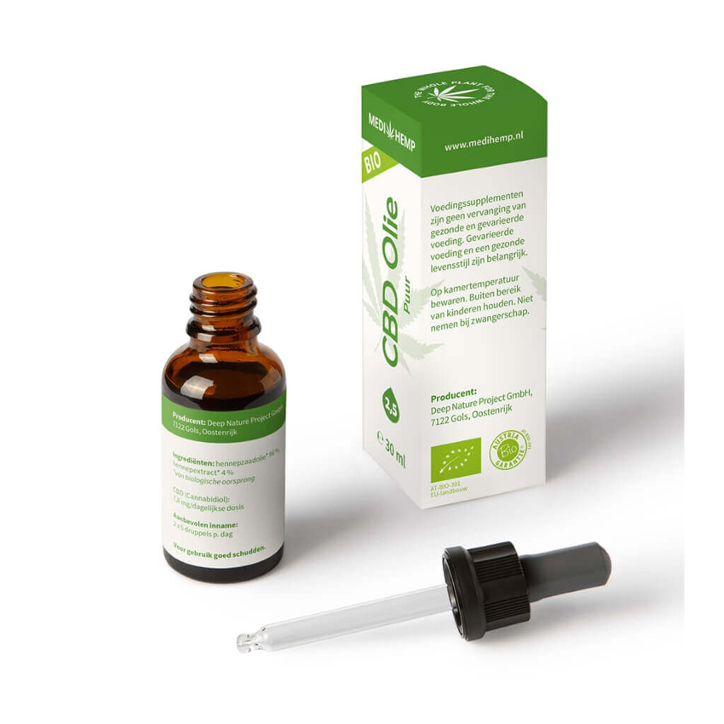 cbd olie puur 25 30ml medihemp001